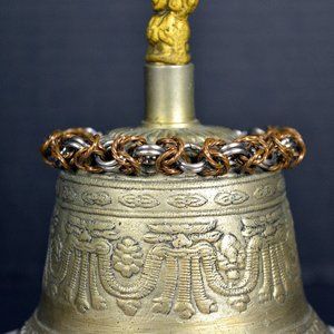 Handmade Twisted Bronze & Stainless Steel Byzantine Chainmail Bracelet